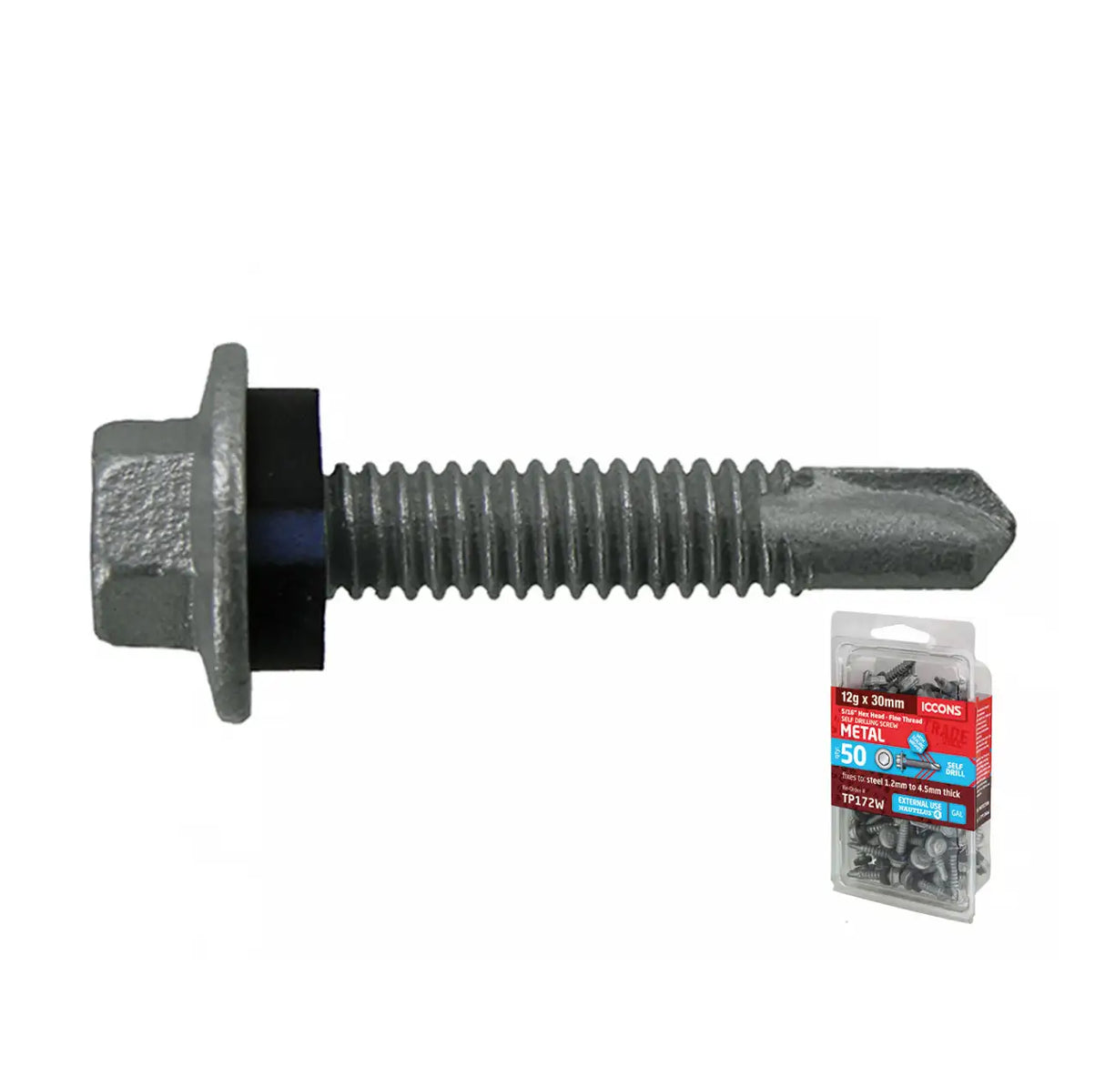 Trade Pack - Self Drilling Hex with Sealing Washer - Fine Thread