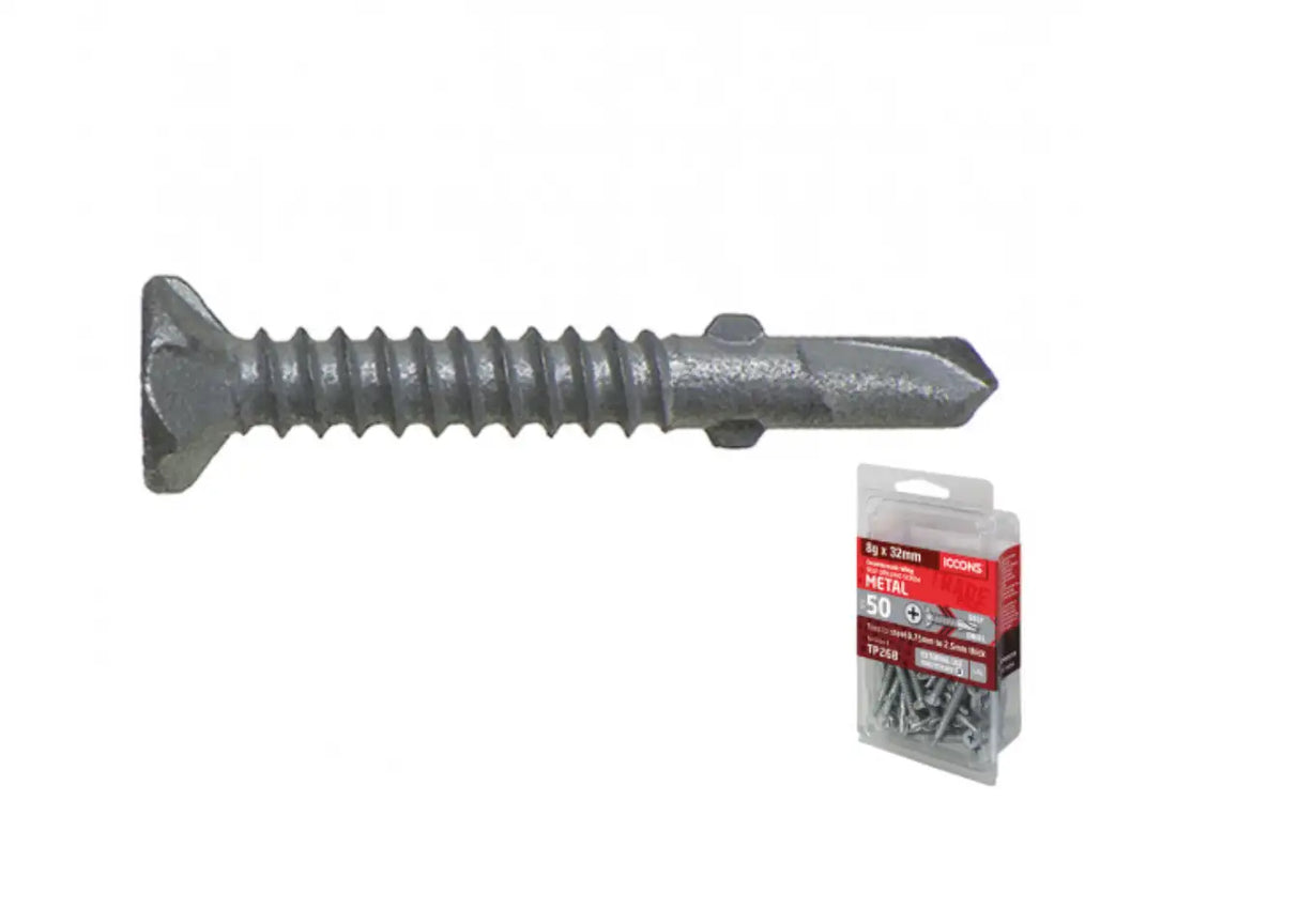 Trade Pack - Self Drilling Countersunk Wing - Coarse Thread