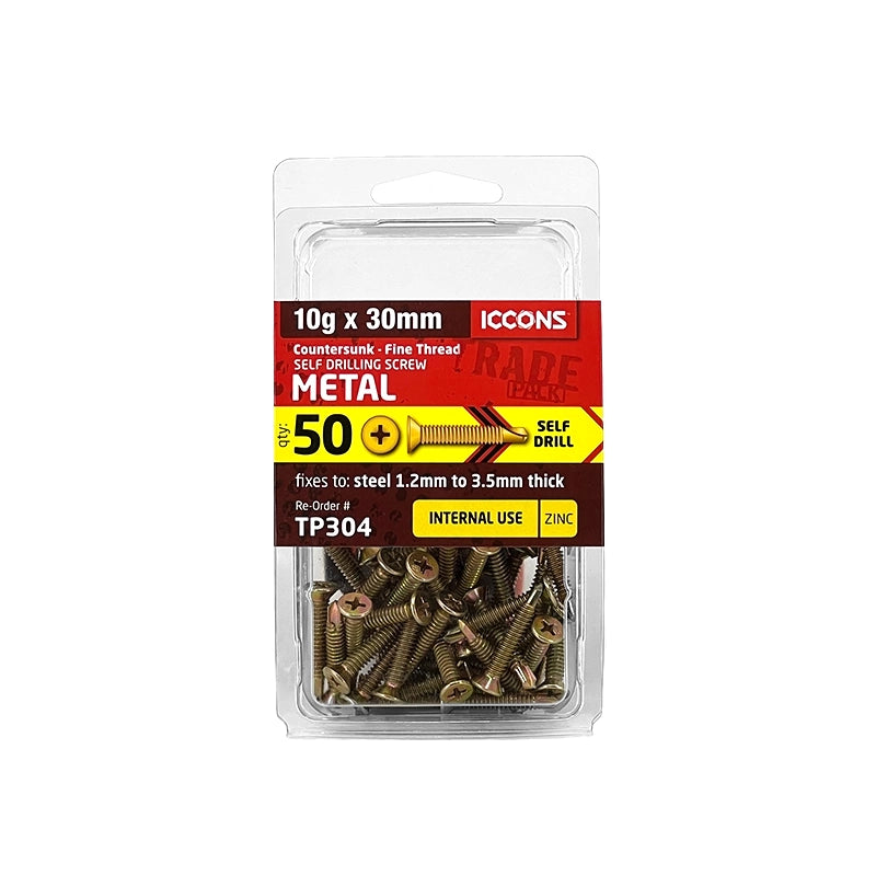 Trade Pack - Self Drilling Countersunk Head - Fine Thread