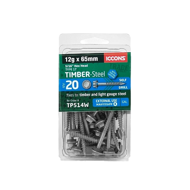 Trade Pack - Type 17 Hex with Sealing Washer - Coarse Thread