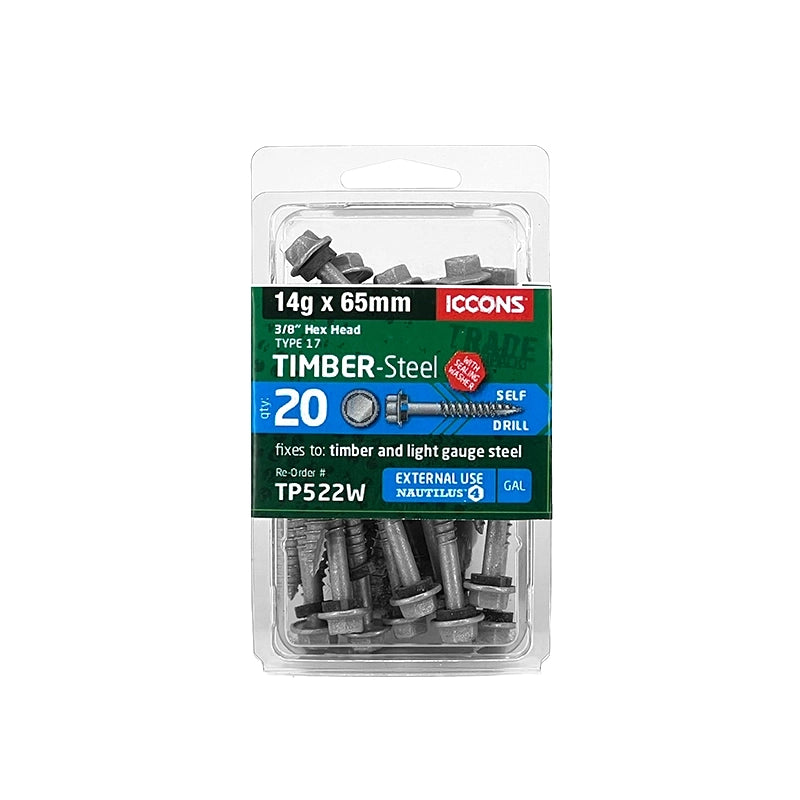 Trade Pack - Type 17 Hex with Sealing Washer - Coarse Thread