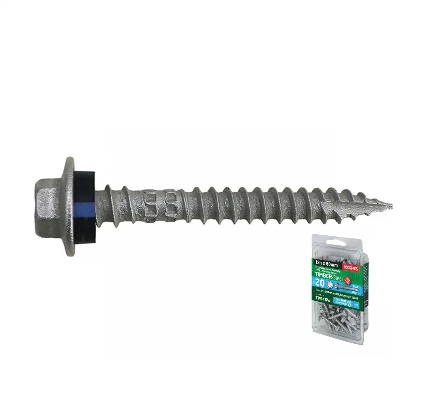 Trade Pack - Type 17 Hex Top Grip with Sealing Washer - Coarse Thread