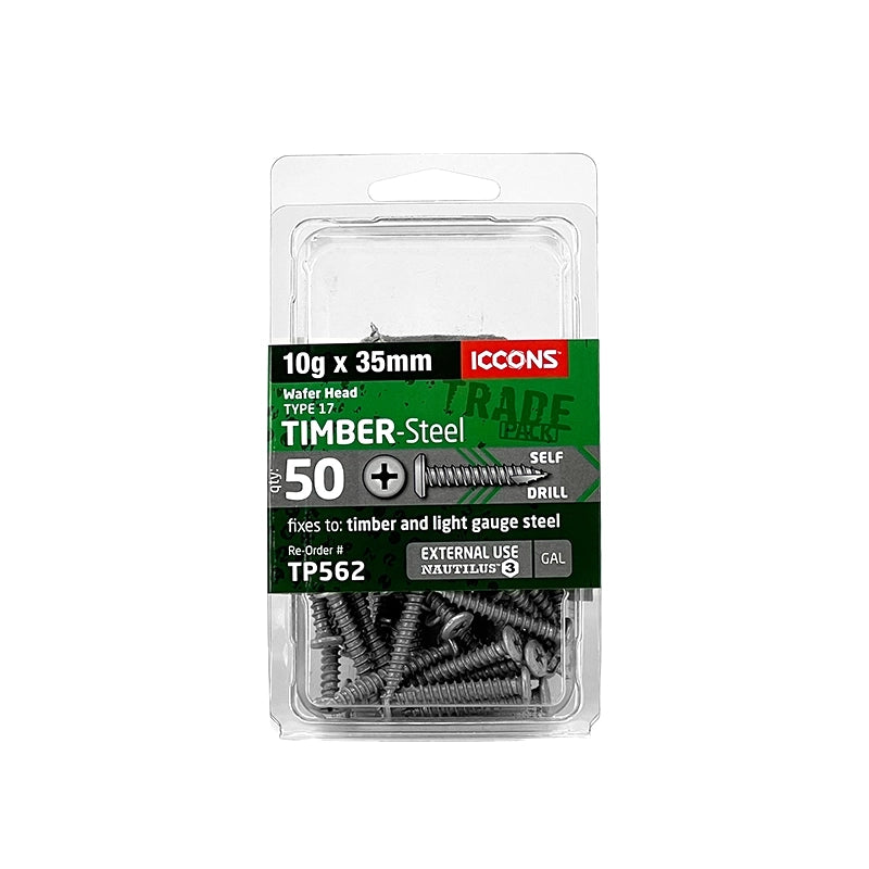 Trade Pack - Type 17 Wafer Head - Coarse Thread