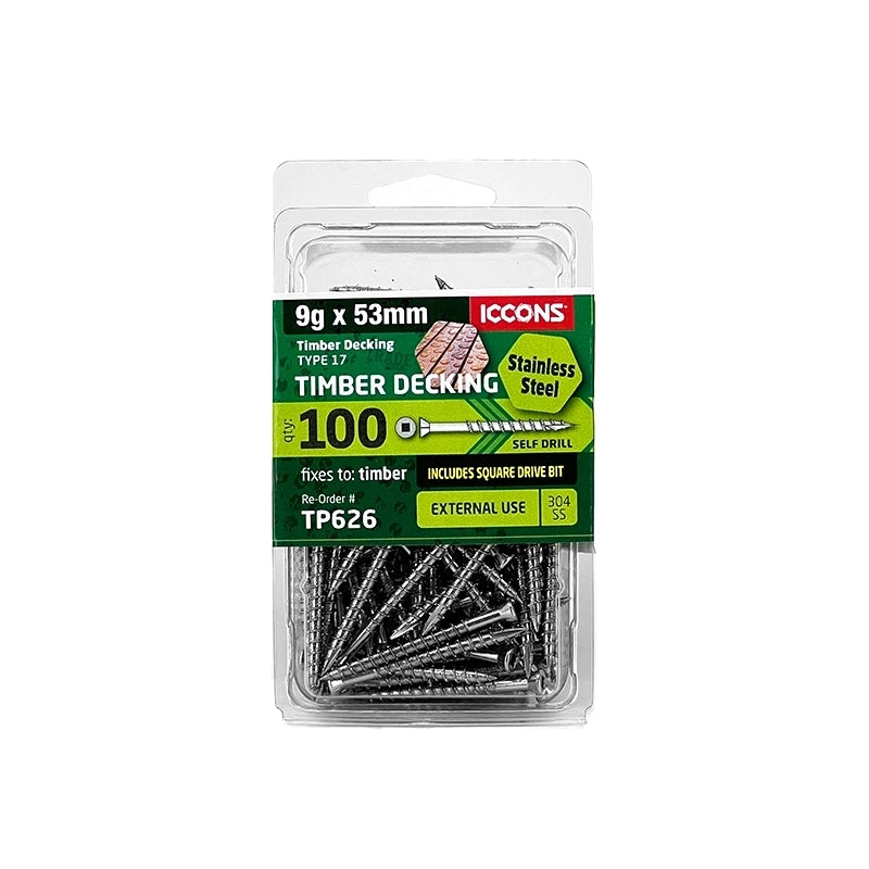Trade Pack - Trim Head Decking Screw - Coarse Thread