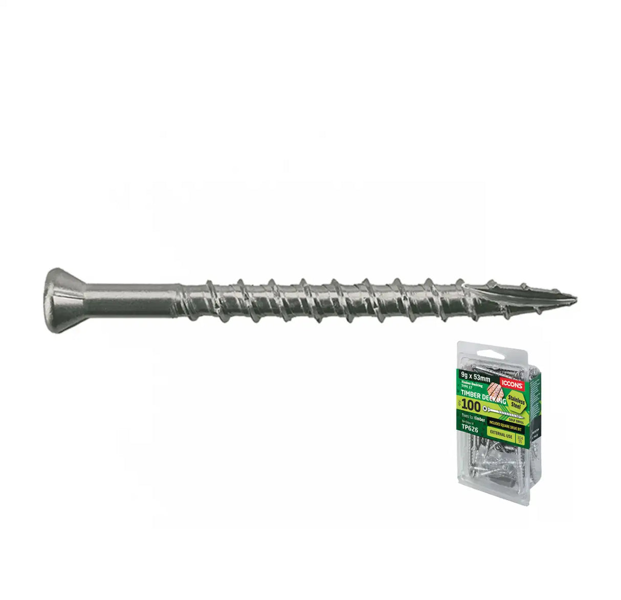 Trade Pack - Trim Head Decking Screw - Coarse Thread