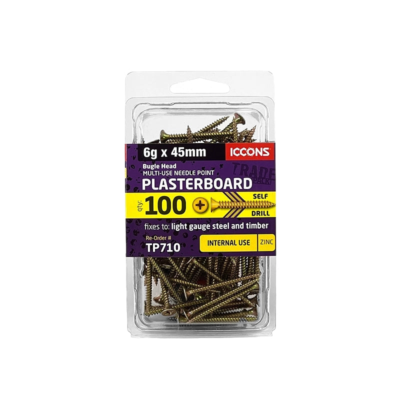 Trade Pack - Needle Point Bugle Head - Fine Thread (For Fixing Plasterboard)