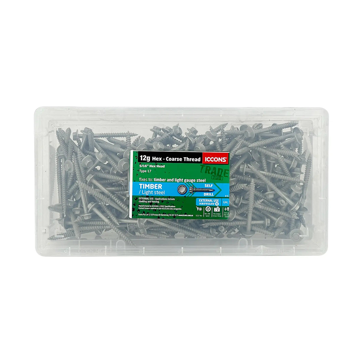 Trade Tub - Type 17 Hex - Coarse Thread