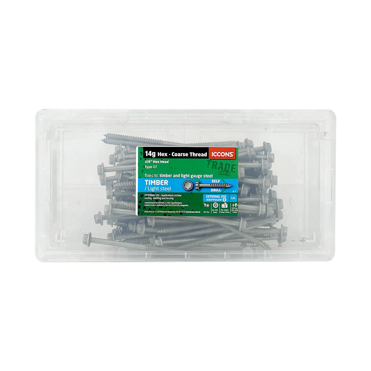 Trade Tub - Type 17 Hex - Coarse Thread