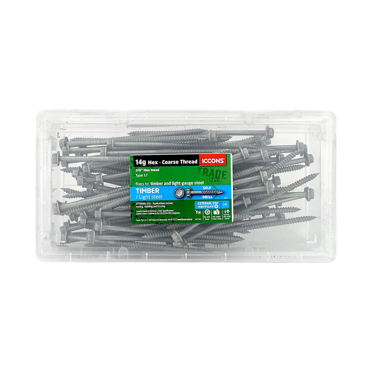 Trade Tub - Type 17 Hex - Coarse Thread