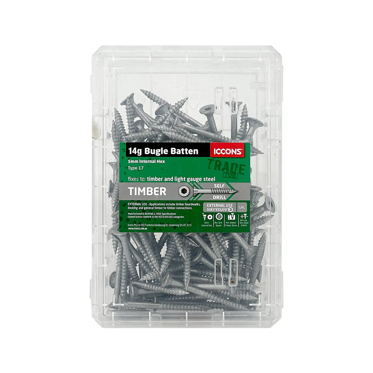 Trade Tub - Type 17 Bugle Batten - Coarse Thread