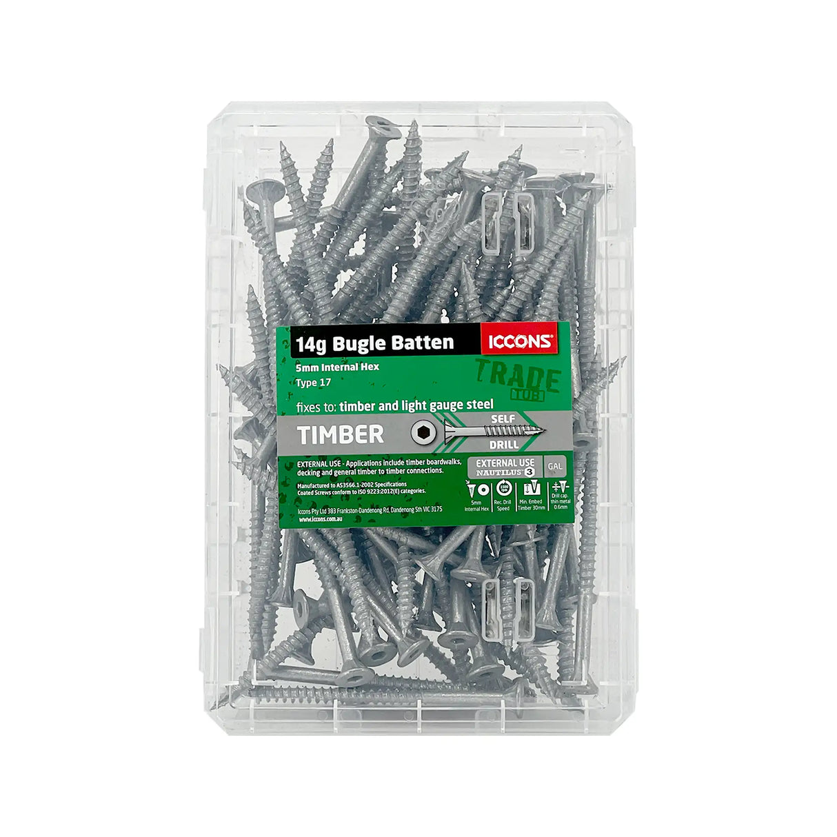 Trade Tub - Type 17 Bugle Batten - Coarse Thread