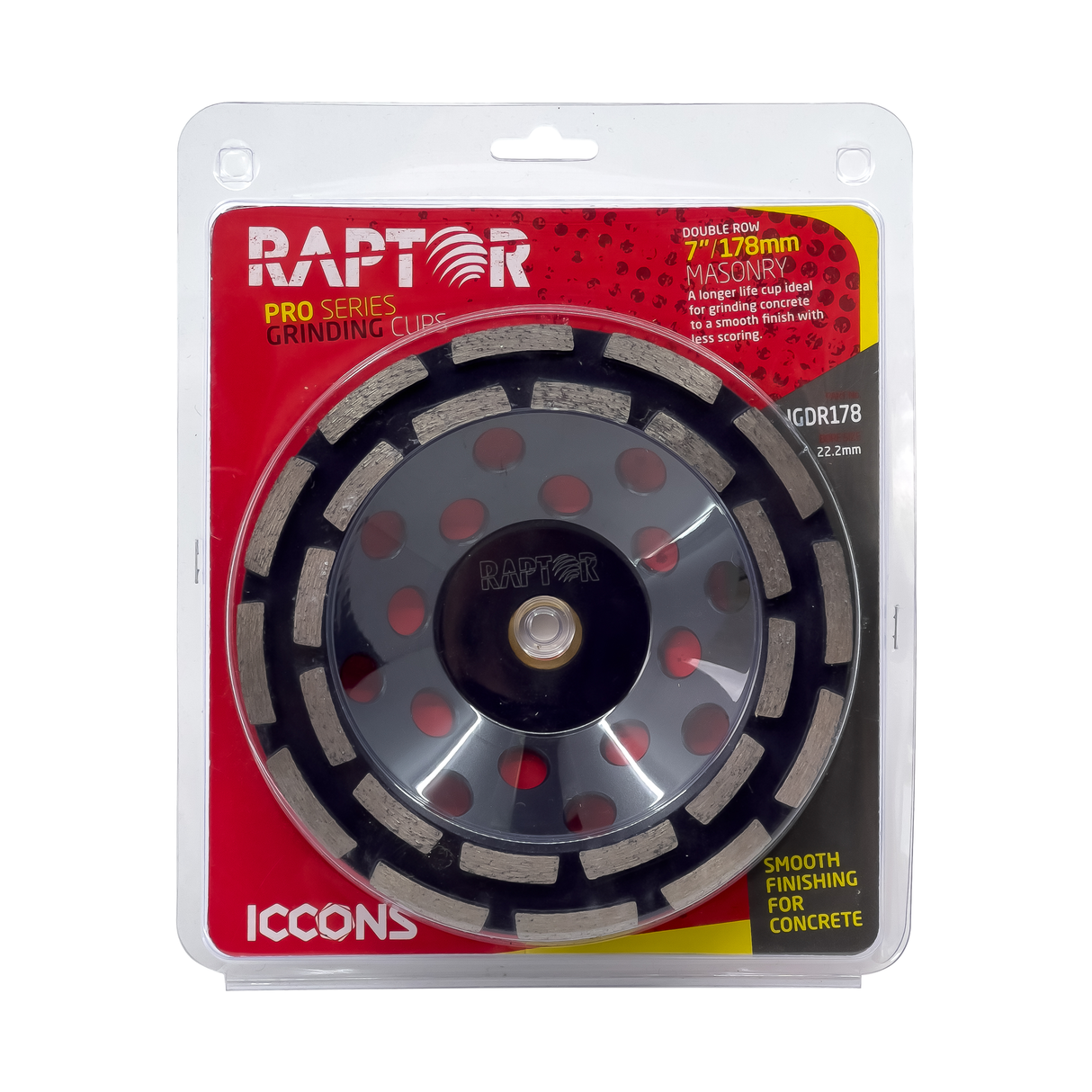 Double Row Diamond Grinding Cup for Concrete & Masonry - Blue