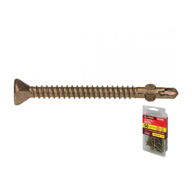 Trade Pack - Self Drilling Countersunk Wing - Coarse Thread