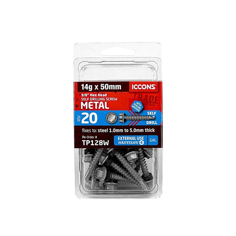Trade Pack - Self Drilling Hex with Sealing Washer - Coarse Thread