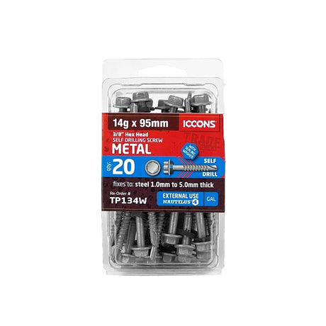 Trade Pack - Self Drilling Hex with Sealing Washer - Coarse Thread