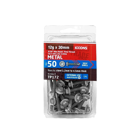 Trade Pack - Self Drilling Hex with Sealing Washer - Fine Thread