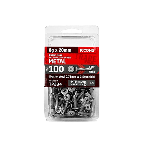 Trade Pack - Self Drilling Button Head - Coarse Thread