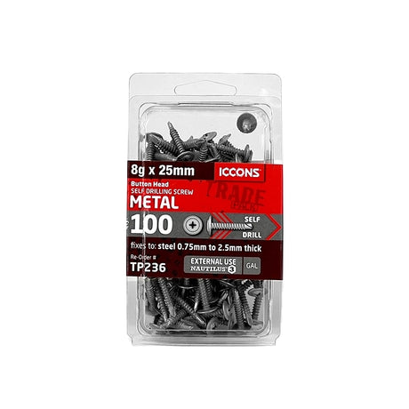 Trade Pack - Self Drilling Button Head - Coarse Thread