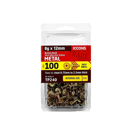 Trade Pack - Self Drilling Button Head - Coarse Thread