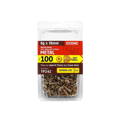 Trade Pack - Self Drilling Button Head - Coarse Thread