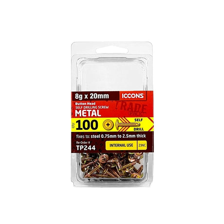 Trade Pack - Self Drilling Button Head - Coarse Thread