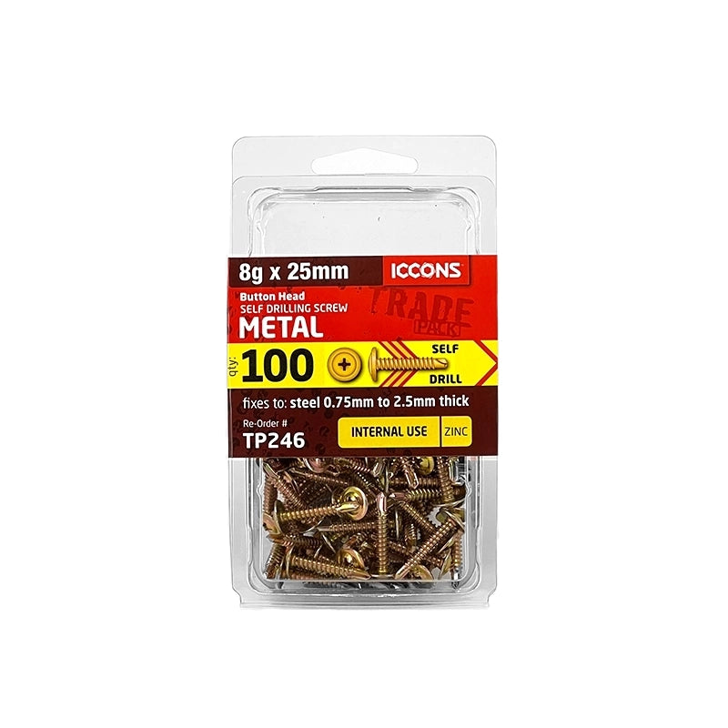 Trade Pack - Self Drilling Button Head - Coarse Thread