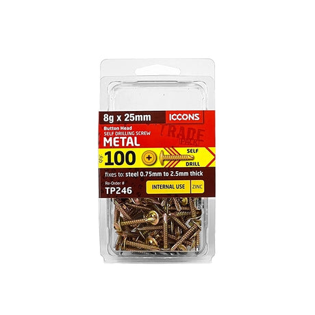 Trade Pack - Self Drilling Button Head - Coarse Thread