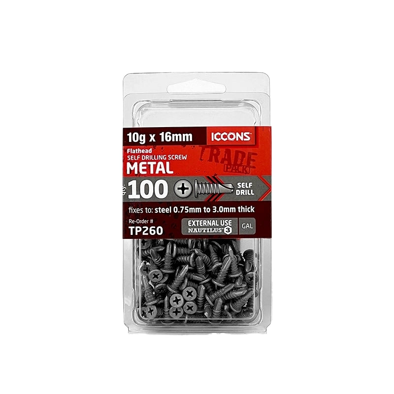 Trade Pack - Self Drilling Flathead - Coarse Thread