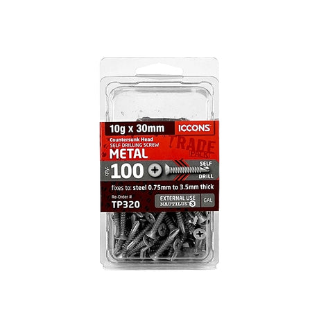 Trade Pack - Self Drilling Countersunk Head - Coarse Thread