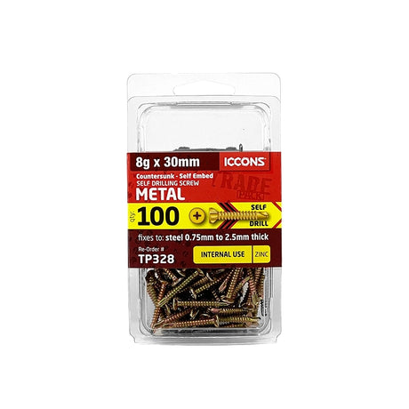 Trade Pack - Self Drilling Csk Self Embed Head - Coarse Thread