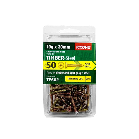 Trade Pack - Type 17 Countersunk Head - Coarse Thread