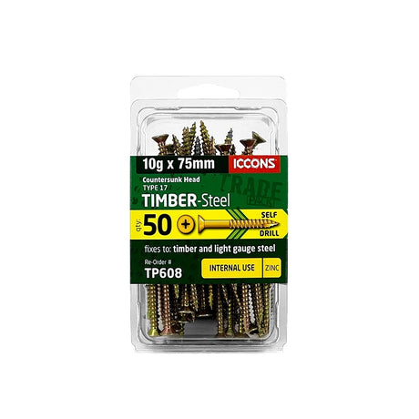 Trade Pack - Type 17 Countersunk Head - Coarse Thread