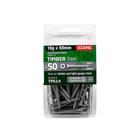 Trade Pack - Type 17 Countersunk Head - Coarse Thread