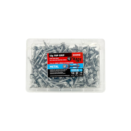 Trade Tub - Self Drilling Hex Top Grip with Sealing Washer - Coarse Thread