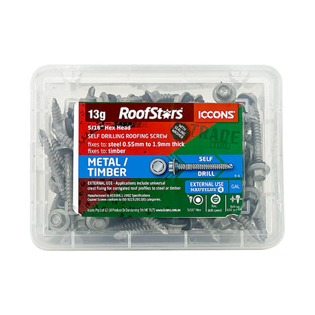 Trade Tub - Roof-Stars - Metal Roof Sheet To Steel Or Timber Battens