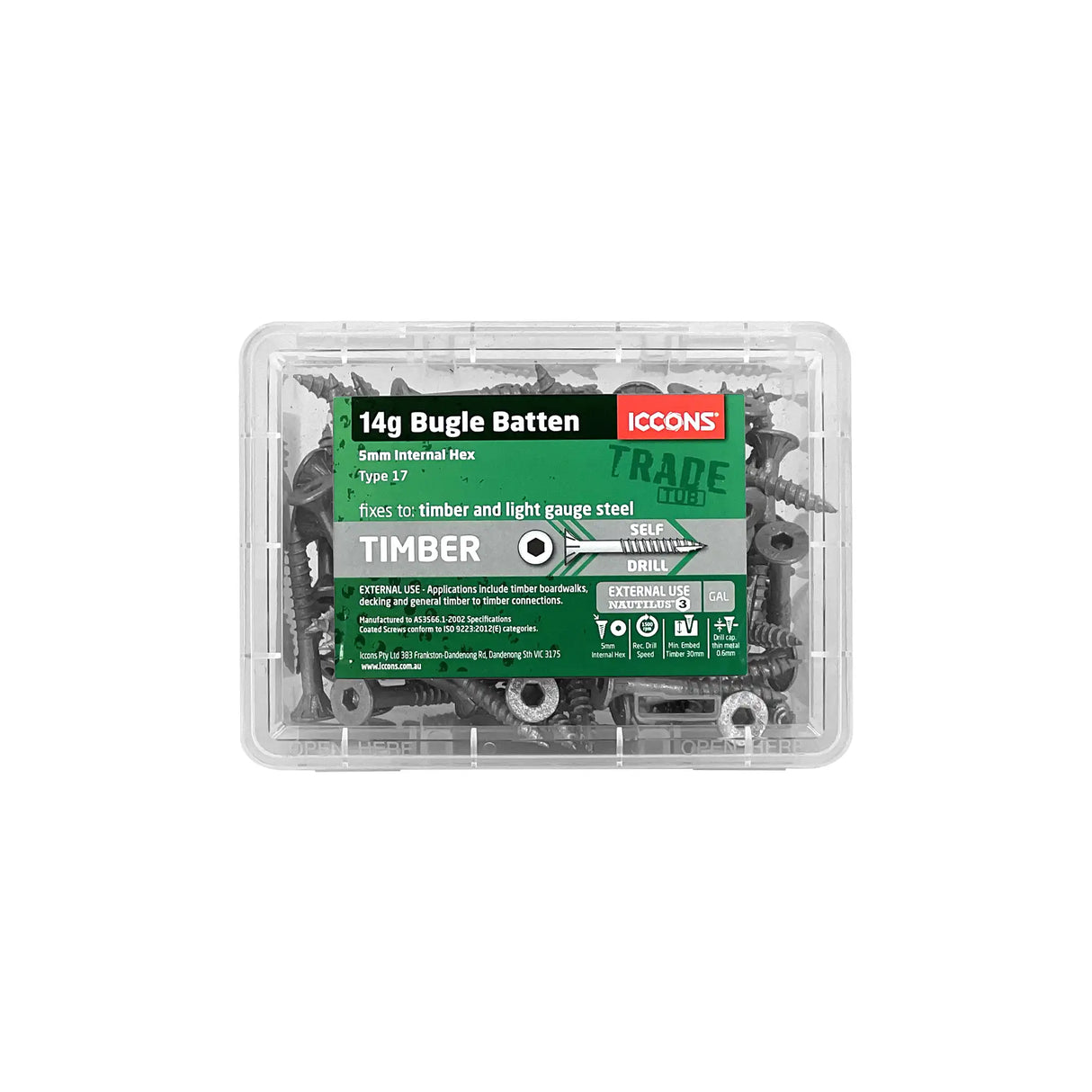 Trade Tub - Type 17 Bugle Batten - Coarse Thread